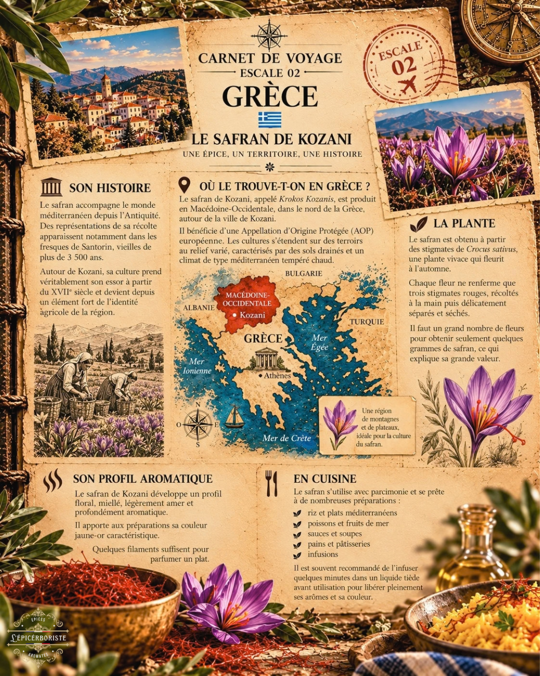 ESCALE 02 🇬🇷 GRÈCE — LE SAFRAN DE KOZANI
