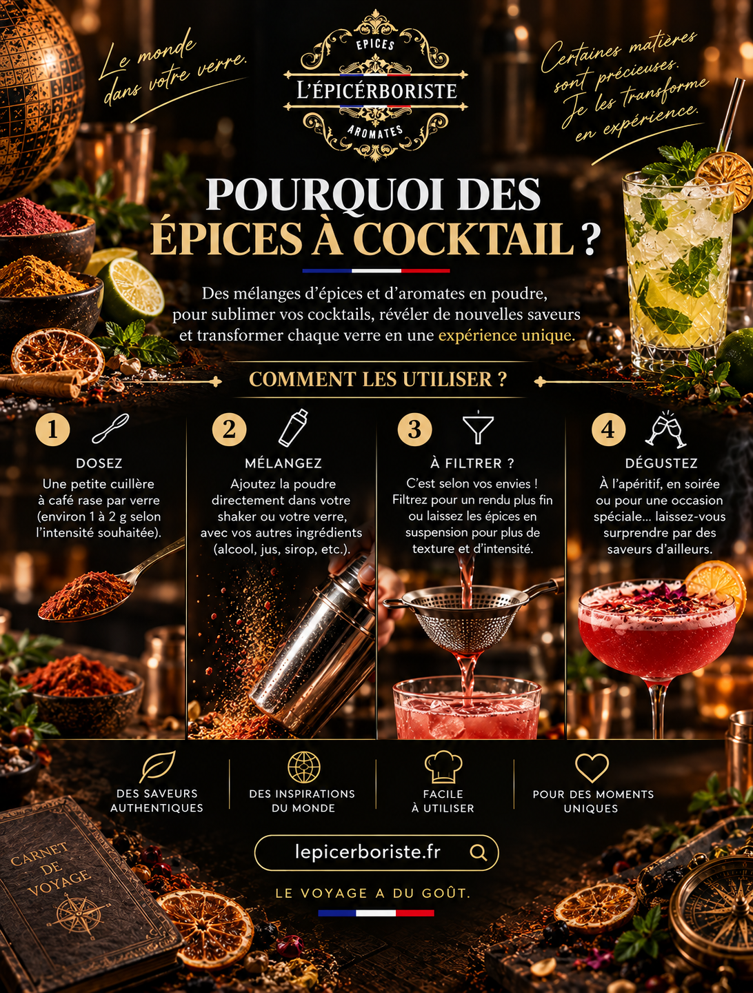 🍸 Et si le voyage commençait aussi dans votre verre ?